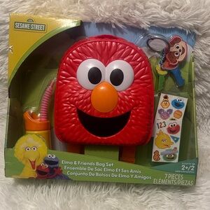 Sesame Street Elmo Red Backpack Set
